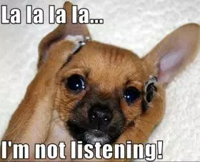 not listening